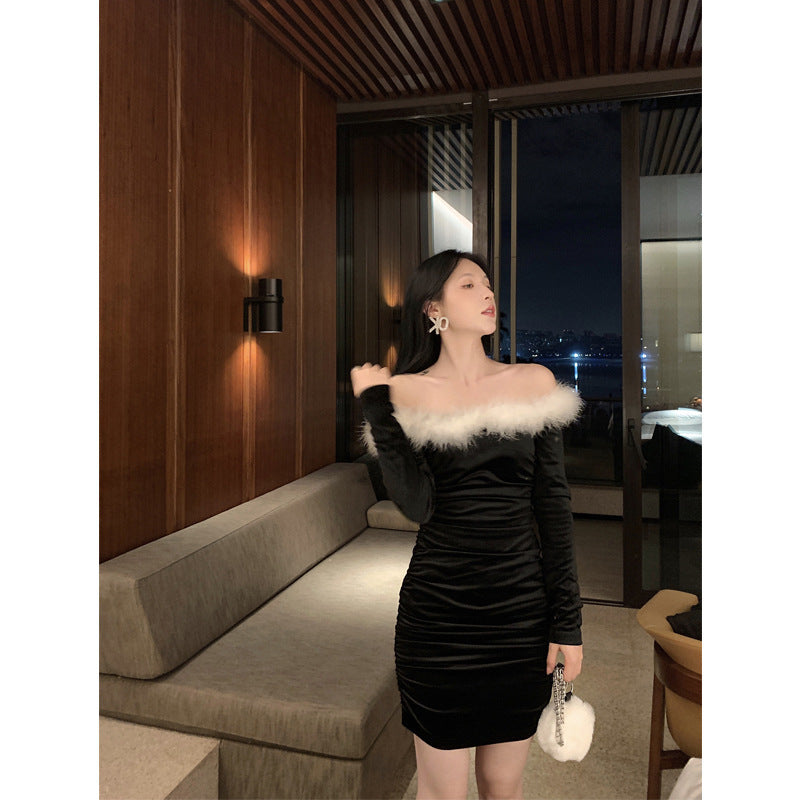 Vintage Velvet Hepburn Little Black Dress