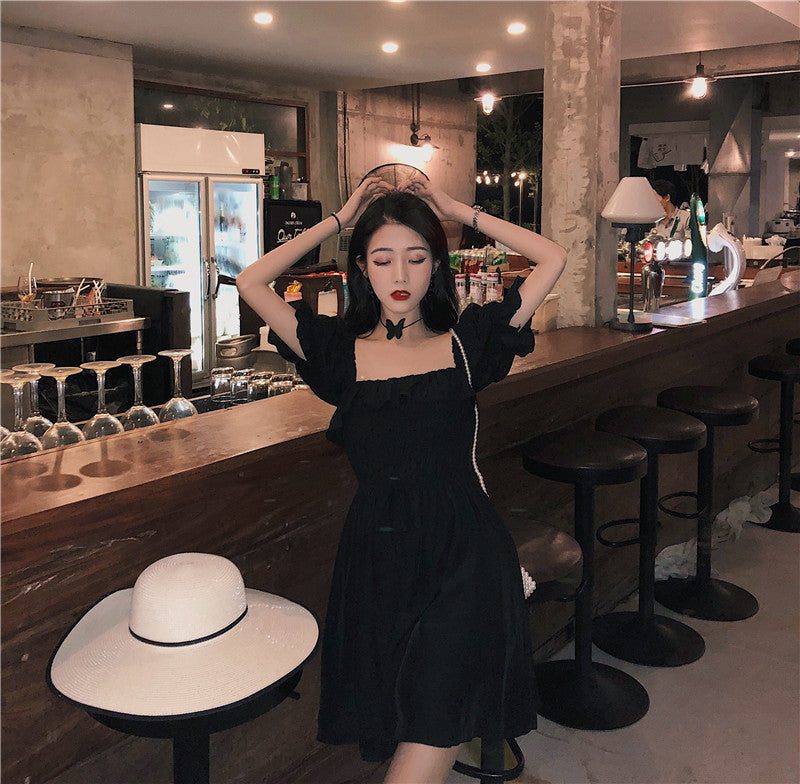 Ruffled Little Black Dress
