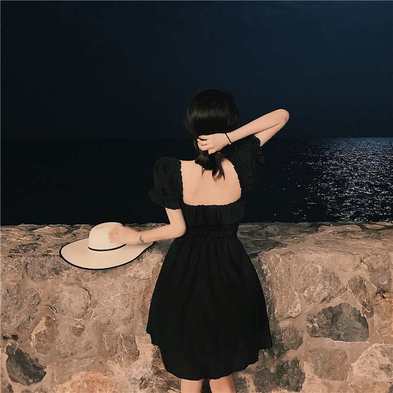 Ruffled Little Black Dress