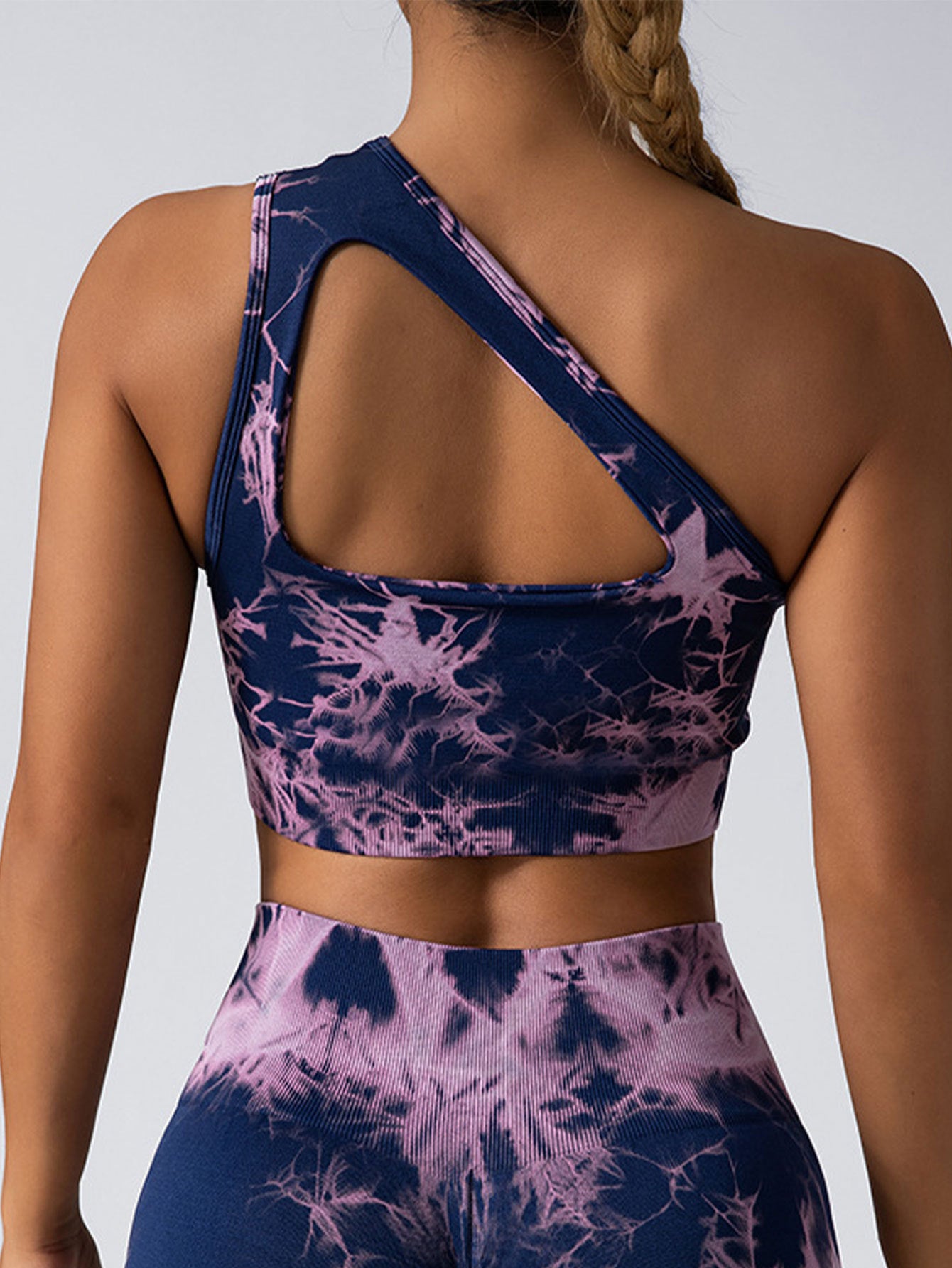 3 Pack Women's Workout Sports Bras Seamless Tie-dye Gym Yoga Crop Bra