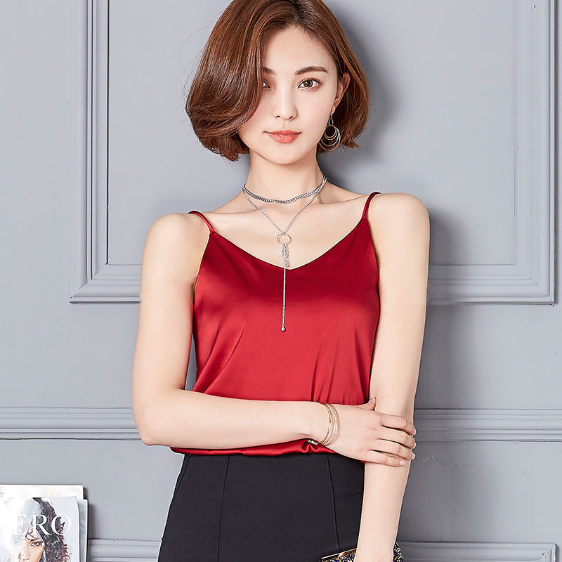 Women's Elegant Satin Tank Top
