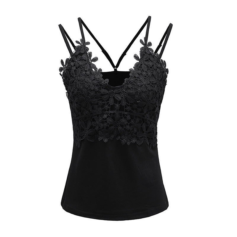 Camisole Lace Outerwear Deep V-neck Loose Camisole Top For Women